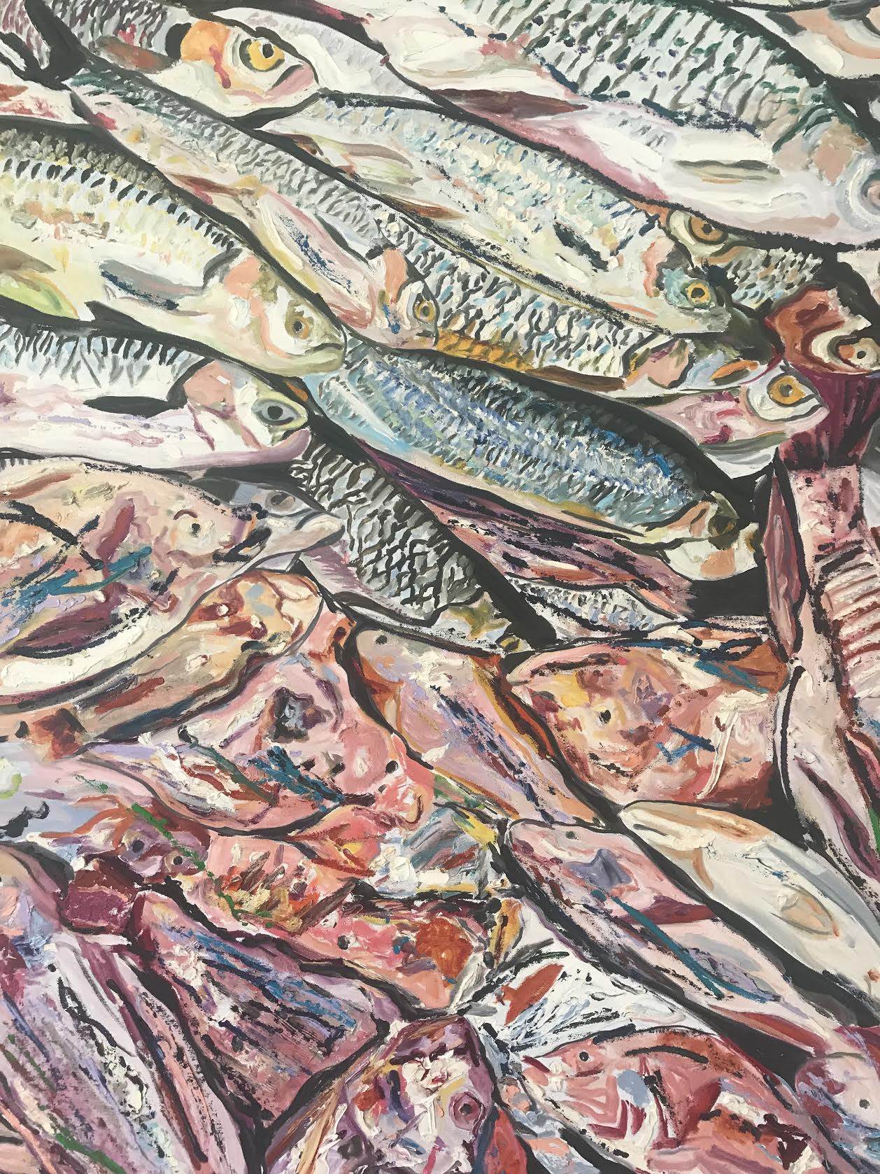 Painting: Fish Market - Not out of Scales