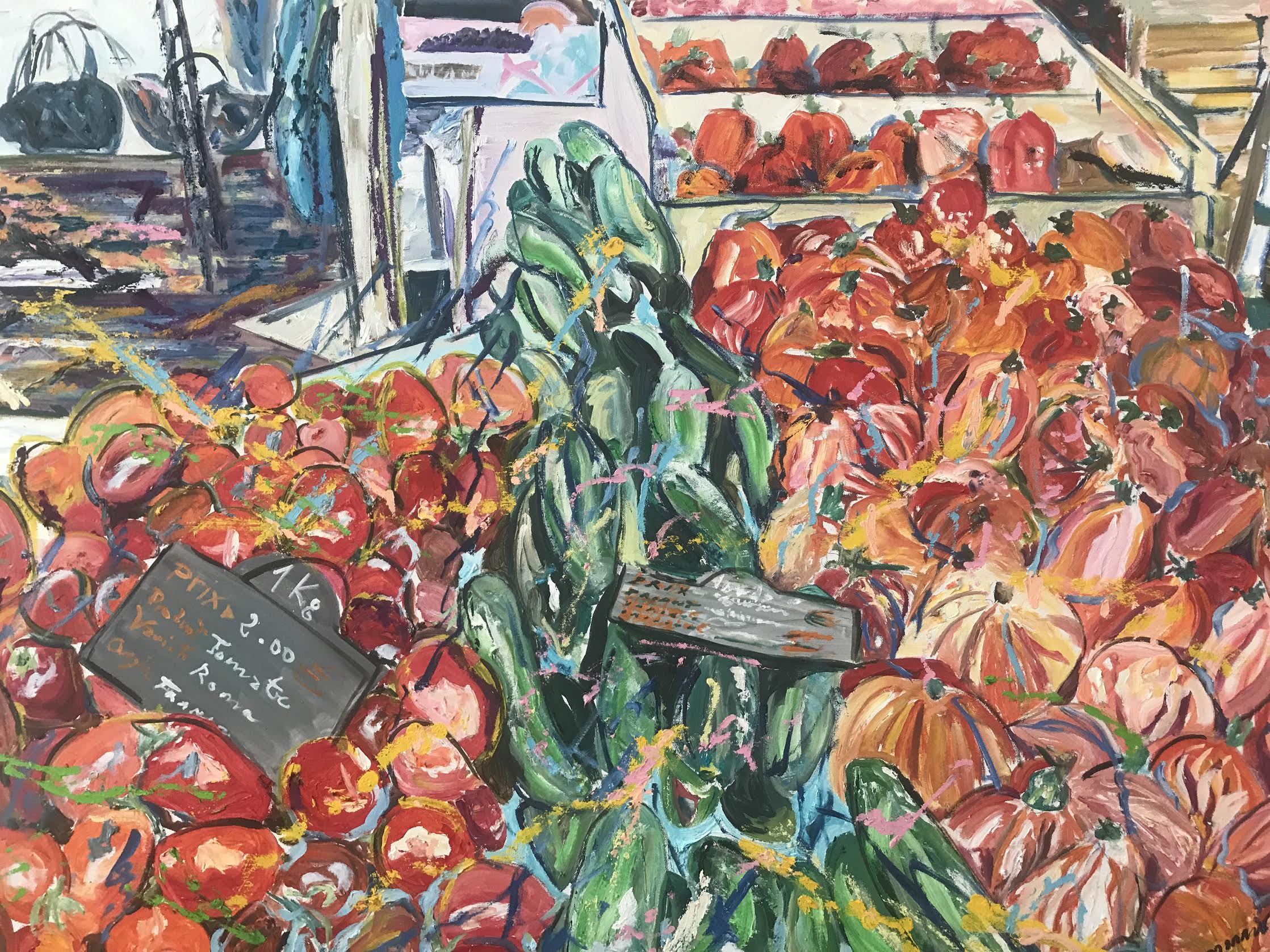 Painting: Market with Fruits That Don't Exist